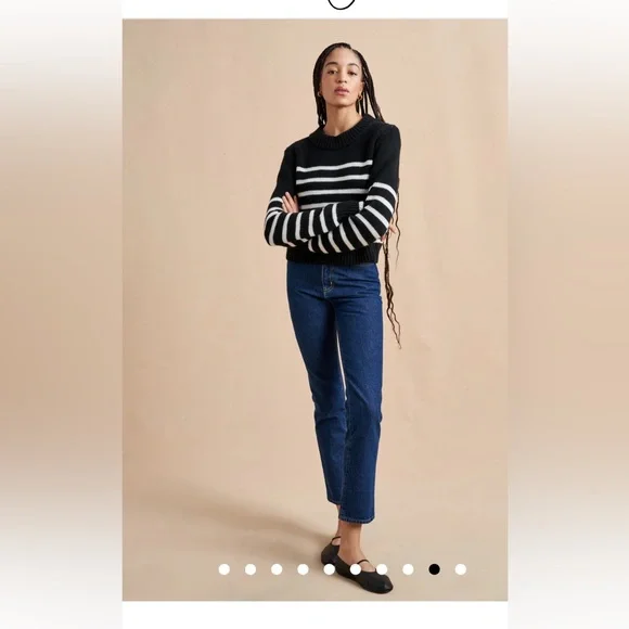 La Ligne Mini Marin Sweater Black Cream Stripe - Picture 4 of 9